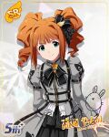 blush character_name dress green_eyes idolmaster_million_live!_theater_days long_hair orange_hair smile takatsuki_yayoi twintails