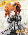  blush character_name dress green_eyes idolmaster_million_live!_theater_days long_hair orange_hair smile takatsuki_yayoi twintails 