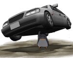  animal arm_up bird car commentary_request ground_vehicle hijikata-san_(m.m) lifting_cars looking_at_viewer m.m motor_vehicle no_humans original penguin simple_background solid_oval_eyes standing vehicle_request white_background 