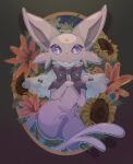  animal_focus bright_pupils commentary_request espeon forehead_jewel forked_tail looking_at_viewer no_humans pokemon pokemon_(creature) s_(happycolor_329) solo tail twitter_username violet_eyes 