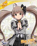 brown_eyes brown_hair character_name dress hakozaki_serika idolmaster_million_live!_theater_days long_hair twintails