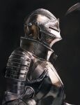  1other armor black_background breastplate from_side full_armor knight original shoulder_armor sushi_(sashimise) upper_body 
