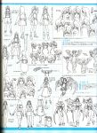  ah_my_goddess binding_discoloration character_design gorgeous_rose monochrome noble_scarlet peorth sketch skuld 