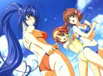  ass bikini breast_hold hayase_mitsuki kimi_ga_nozomu_eien suzumiya_akane suzumiya_haruka swimsuit 