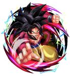  1boy absurdres attack body_fur clenched_hand dougi dragon_ball dragon_ball_gt fighting_stance foreshortening highres incoming_attack incoming_punch male_focus monkey_boy monkey_tail muscular muscular_male pants punching red_fur son_goku spiky_hair super_saiyan super_saiyan_4 tail teeth yellow_eyes yellow_pants yuuri_(fukuroudou) 