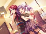 bang_dream! blush dress long_hair official_art purple_hair red_eyes sisters smile twintails udagawa_ako udagawa_tomoe