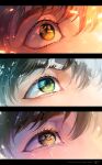  1boy artist_name brown_hair close-up crying english_commentary eye_reflection eyelashes green_eyes hiccup_horrendous_haddock_iii highres how_to_train_your_dragon how_to_train_your_dragon_2 how_to_train_your_dragon_3 jowell_she reflection snow snow_on_body streaming_tears tears 