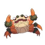  1other absurdres artist_request blush_stickers carapace crab crustacean highres klawf official_art open_mouth orange_theme pincers pokemon pokemon_(creature) pokemon_(game) pokemon_sv simple_background solo stalk_eyes transparent_background 