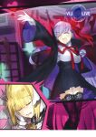  absurdres bb_(fate) fate/extra fate/extra_ccc fate_(series) highres official_art purple_hair red_ribbon ribbon scan tagme violet_eyes wada_arco 