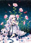  blue_eyes dress tagme tearfish very_long_hair wavy_hair white_hair 