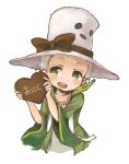  1boy acheru_maru alternate_color blush bow brown_bow candy chocolate coat commentary_request food green_coat green_eyes hat hat_bow heart heart-shaped_chocolate heart-shaped_pupils looking_to_the_side male_focus open_mouth ragnarok_online round_teeth shirt short_hair simple_background smile solo symbol-shaped_pupils teeth transparent_background upper_body warlock_(ragnarok_online) whisper_(ragnarok_online) white_hair white_headwear white_shirt wide_sleeves 