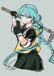  1girl ai_the_somnium_files ai_the_somnium_files:_nirvana_initiative blue_hair grin highres jiitarou okiura_mizuki smile solo twintails yellow_eyes 