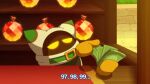  cloak counting_money creature desk disembodied_limb fake_screenshot gem_apple gloves holding holding_money kirby_(series) magolor money no_humans solo sparkle team_kirby_clash_deluxe vibrantechoes yellow_eyes yellow_gloves 
