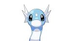  animal_focus black_eyes commentary dratini drunkoak english_commentary forehead_jewel highres looking_at_viewer no_humans pokemon pokemon_(creature) solo straight-on transparent_background upper_body white_gemstone 