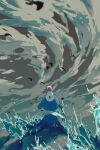  :o clouds commentary head_back highres looking_up no_humans open_mouth outdoors pokemon pokemon_(creature) popplio rock sky solo symbol-only_commentary water wulie_errr 