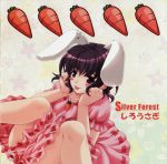   animal_ears rabbit_ears carrot disc_cover inaba_tewi screening touhou  
