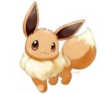 :3 brown_eyes closed_mouth eevee full_body highres mimix no_humans pokemon pokemon_(creature) signature simple_background white_background 