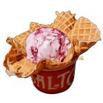  food food_focus ice_cream ice_cream_cone ice_cream_cup no_humans original still_life studiolg waffle_cone watermark white_background 
