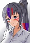 1girl alluring beautiful black_and_red_and_purple_hair cute insanely_hot kitsune_marks kunimitsu_ii kunoichi lavender_eyes namco ponytail simical tekken tekken_8 