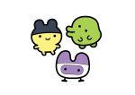  bandai bandai_namco bird black_headwear cabbit duck hat hybrid kuchipatchi mametchi mask maskutchi no_mouth peak purple_headwear smile stepsoversnails tamagotchi yellow_fur 