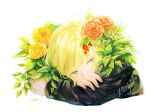  absurdres blonde_hair flower highres original yao_(kiwi_hiu) 