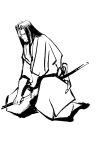  male monochrome samurai_spirits shiroi_eiji snk 