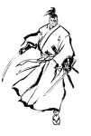  male monochrome samurai_spirits shiroi_eiji snk yagyu_jubei 