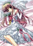  bridal_veil korie_riko purple_eyes slip_skirt veil wedding_dress 