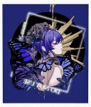  1boy absurdres bat99 bug butterfly genshin_impact highres profile purple_hair scaramouche_(genshin_impact) solo 