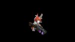  1girl animal_ears arknights armor ear_covers flametail_(arknights) gauntlets gun holding holding_weapon non-web_source simple_background squirrel_ears squirrel_girl tf2 weapon 