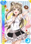  armpits blush brown_eyes brown_hair character_name dress long_hair love_live!_school_idol_festival love_live!_school_idol_project minami_kotori smile 