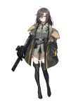  1girl absurdres alpha_transparency brown_hair chris_(counter:side) counter:side full_body gun hair_between_eyes hair_ornament hairclip highres holding holding_gun holding_weapon long_hair necktie official_art shorts solo tachi-e transparent_background weapon x_hair_ornament yellow_eyes 