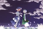  2girls konpaku_youmu_(ghost) myon saigyouji_yuyuko sakuraba_yuuki sword touhou weapon 