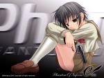  ein ein_(phantom) nitroplus phantom_of_inferno school_uniform short_hair skirt wallpaper 