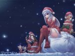  christmas highres rozen_maiden santa_costume shinku souseiseki suigintou suiseiseki thigh-highs thighhighs wallpaper 
