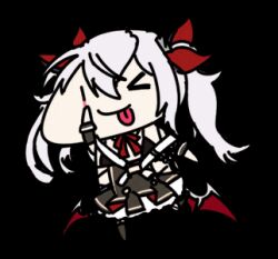 1girl azur_lane long_hair one_eye_closed prinz_eugen_(azur_lane) seseren taunting tongue tongue_out