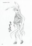   rabbit_ears monochrome reisen_udongein_inaba touhou very_long_hair  