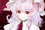 hat red_eyes remilia_scarlet simple_background smile solo tagme touhou 