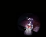 book hat patchouli_knowledge purple_hair reading touhou 
