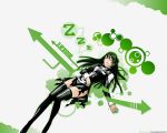  green green_hair lenalee_lee long_hair sleeping thighhighs torn_clothes wallpaper zettai_ryouiki 