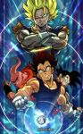  4boys amartbee black_eyes black_hair black_sclera blonde_hair bruise clenched_teeth colored_sclera covered_abs crossed_arms dragon_ball dragon_ball_z earrings evil_grin evil_smile frown gloves grin highres injury jewelry majin_buu male_focus multiple_boys muscular muscular_male one_eye_closed potara_earrings red_eyes smile son_goku sparkle super_buu super_saiyan super_saiyan_1 sweat teeth twitter_username vegeta vegetto white_gloves 