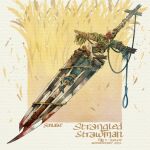  artist_name blood blood_on_weapon commentary dated english_commentary english_text fantasy highres noose original rope scarecrow simple_background sinlaire sword weapon weapon_focus white_background wood 