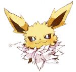  :3 animal_focus artist_name blue_sclera blush closed_mouth colored_sclera commentary_request fur_collar happy jolteon light_blush looking_at_viewer no_humans partial_commentary pokemon pokemon_(creature) portrait shira_(sirairo116) signature simple_background sketch smile solo straight-on twitter_username white_background white_eyes 