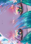  1girl absurdres aqua_hair blush crying crying_with_eyes_open hatsune_miku highres looking_at_viewer multicolored_eyes solo tears twintails user_negz8222 vocaloid 