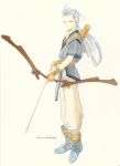  arrow blue_eyes blue_hair bow chester_barklight fujishima_kousuke male official_art solo tales_of_(series) tales_of_phantasia 