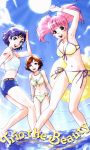  bikini cleavage crease minami_megumi sato_fumiya swimsuit tantei_gakuen_q toya_kuniko yukihira_sakurako 