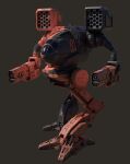 3d arm_cannon battletech concept_art energy_cannon english_commentary highres machinery mad_cat_(battletech) mecha missile_pod no_humans nose_art radio_antenna realistic robot roundel science_fiction solo vertexnormal walker weapon window