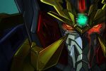  blood blood_from_eyes genesic_gaogaigar glowing_headgear highres jianchuan looking_at_viewer mecha robot solo yuusha_ou_gaogaigar yuusha_ou_gaogaigar_final yuusha_series 