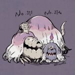  artist_name dog fire greavard grey_background houndstone no_humans open_mouth pokedex_number pokemon pokemon_(creature) pokemon_(game) pokemon_sv purple_fire rinko_(mg54) simple_background 