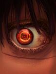  1girl absurdres artist_name bangs black_hair chainsaw_man close-up crain1art eye_focus eye_reflection highres looking_at_viewer red_eyes reflection ringed_eyes scar scar_on_face solo yoru_(chainsaw_man) 
